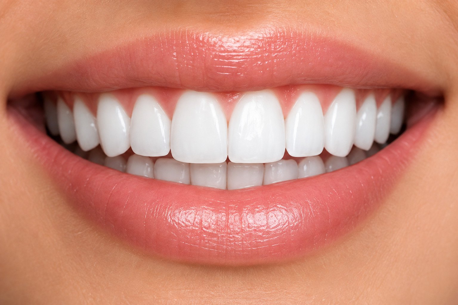 Teeth after a professional whitening treatment